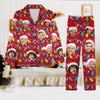 GeckoCustom Custom Human Face Photo With Colorful Christmas Lights Pajamas N304 889908