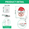 GeckoCustom Custom Human Face Photo With Santa Hat Christmas Acrylic LED Ornament TH10 892149 3 inches