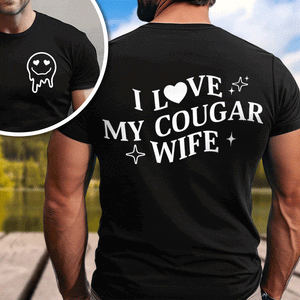 GeckoCustom Custom I Love My Cougar Girlfriend, Wife Shirt Valentine's Day, Anniversary Gift HA75 891818