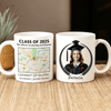 GeckoCustom Custom Map Photo Graduation Gift Personalized Graduation Senior Coffee Mug 890335