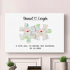 GeckoCustom Custom Map Puzzle Piece Canvas Picture Frame Couple Valentine Gift HA75 891792