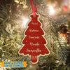 GeckoCustom Custom Name Christmas Tree Family Wood Ornament Personalized Gift HO82 893312 4"x4"