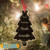 GeckoCustom Custom Name Christmas Tree Family Wood Ornament Personalized Gift HO82 893312 4"x4"