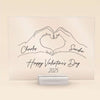 GeckoCustom Custom Name Heart Hand For Valentine's Day Acrylic Plaque and Stand TH10 892337