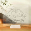 Custom Name Heart Hand For Valentine's Day Acrylic Plaque and Stand TH10 892337
