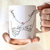 GeckoCustom Custom Name Holding Hands Valentine Mug Personalized Gift N304 890137