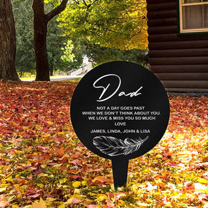 GeckoCustom Custom Name Love And Miss You So Much Memorial Garden Stake TH10 892417