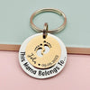 GeckoCustom Custom Name This Human Belongs To Keychain Personalized Gift TA29 890563