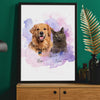 GeckoCustom Custom Pet Photo Watercolor Poster Canvas Picture Frame Personalized Gift For Dog Lovers Cat Lovers CH07 895192