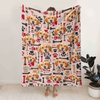 GeckoCustom Custom Pet Photo With Paw And Bones Pattern Blanket TA29 889928