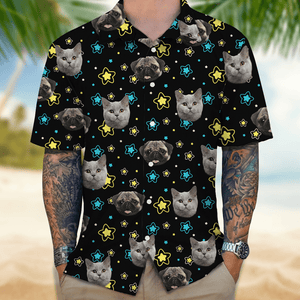 GeckoCustom Custom Pet Portrait Hawaii Shirt Personalized Family Face Gifts Valentines Gift HA75 895054