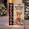 GeckoCustom Custom Photo and Name Welcome To The Dog House Christmas Garden Flag TH10 891775