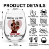 GeckoCustom Custom Photo Annoying Each Other Since Year Still Going Strong Couple Stemless Wine Glass HO82 893368 14.5 oz
