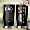 GeckoCustom Custom Photo Best Dad Ever Dad Nutrition Facts Tumbler HA75 890560 20 oz
