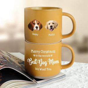 GeckoCustom Custom Photo Best Dog Mom Ever Dog Pottery Mug TH10 892161 12oz