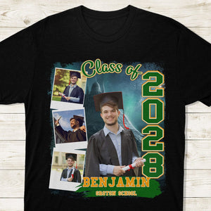 GeckoCustom Custom Photo Build Your Own 2025 Graduation Dark Shirt N304 890100