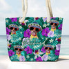 GeckoCustom Custom Photo Canvas Beach Bag With Rope Handle Dog N304 889609