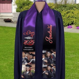 GeckoCustom Custom Photo Class of 2024 Stoles Sash Senior Gift TA29 888873