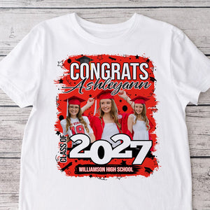 GeckoCustom Custom Photo Class Of 2025 Congrats Graduation Bright Shirt TA29 890118