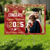 GeckoCustom Custom Photo Congrats 2025 Senior Multicolor Glitter Balloon Graduation Yard Sign HA75 891864