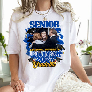 GeckoCustom Custom Photo Congrats Senior Graduation Bright Shirt TA29 890106