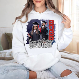 GeckoCustom Custom Photo Congratulations Senior 2025 Graduation Bright Shirt T368 890122
