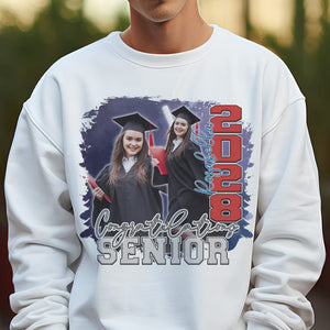 GeckoCustom Custom Photo Congratulations Senior 2025 Graduation Bright Shirt T368 890122