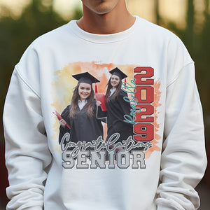 GeckoCustom Custom Photo Congratulations Senior 2025 Graduation Bright Shirt T368 890122