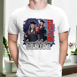 GeckoCustom Custom Photo Congratulations Senior 2025 Graduation Bright Shirt T368 890122