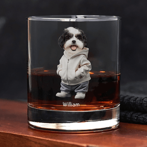 GeckoCustom Custom Photo Cool Dog, Cat Print Rock Glass Gift For Dog Cat Pet Lover HA75 891844 10.5 oz / 1 Side