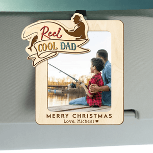 GeckoCustom Custom Photo Cool Fishing Dad Christmas Gift Car Visor Clip HO82 890700