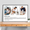 GeckoCustom Custom Photo Dad My First Love Father's Day Poster Canvas Picture Frame DM01 890959
