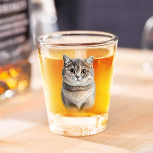 GeckoCustom Custom Photo Dog, Cat Print Shot Glass HA75 891774 1.5oz