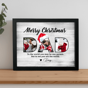 GeckoCustom Custom Photo Father's Christmas Family Picture Frame TA29 889906 10"x8"