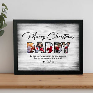 GeckoCustom Custom Photo Father's Christmas Family Picture Frame TA29 889906 10"x8"