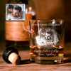 GeckoCustom Custom Photo Forever Your Little Girl & Dad Happy Father's Day Rock Glass H082 890488