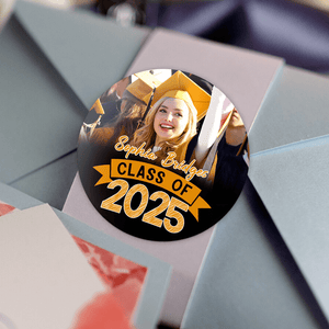 GeckoCustom Custom Photo Graduation Class Of 2025 Roll Sticker TA29 890523