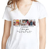 GeckoCustom Custom Photo Grandma Gift From Grandkids Bright Shirt N304 889063 Women V-neck / V White / S