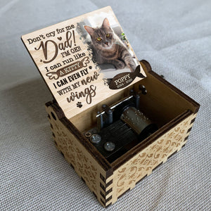 GeckoCustom Custom Photo I Can Run With My New Wings Dog Cat Memorial Music Box HO82 893500
