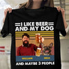 GeckoCustom Custom Photo I Like Beer And My Dog With Retro Style Shirt TA29 890200