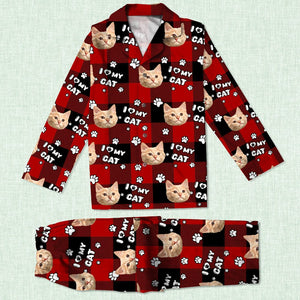 GeckoCustom Custom Photo I Love My Dog, I Love My Cat Pajamas HA75 895092
