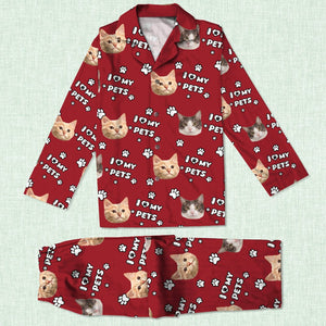 GeckoCustom Custom Photo I Love My Dog, I Love My Cat Pajamas HA75 895092