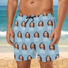 GeckoCustom Custom Photo I Love My Girlfriend Men's Beach Short Valentines Gift HA75 895046