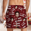 GeckoCustom Custom Photo I Love My Wife, Girlfriend Beach Short Valentine's Day, Anniversary Gift HA75 891808