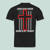 GeckoCustom Custom Photo Jesus Is My Savior Biker Shirt 889485