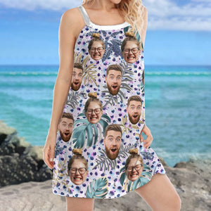 GeckoCustom Custom Photo Leopard Summer Hawaii Cami Dress N304 889547