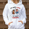 GeckoCustom Custom Photo Love At First Swipe For Couple Shirt TH10 892315