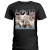 GeckoCustom Custom Photo Love Cats Vintage Bootleg For Cat Lovers Dark Shirt N304 890142 Women Tee / Black Color / S