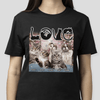 GeckoCustom Custom Photo Love Cats Vintage Bootleg For Cat Lovers Dark Shirt N304 890142 Basic Tee / Black / S