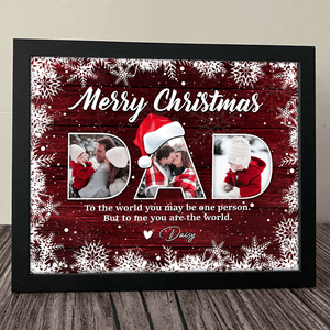 GeckoCustom Custom Photo Merry Christmas For Dad Family Picture Frame TA29 889898 10"x8"